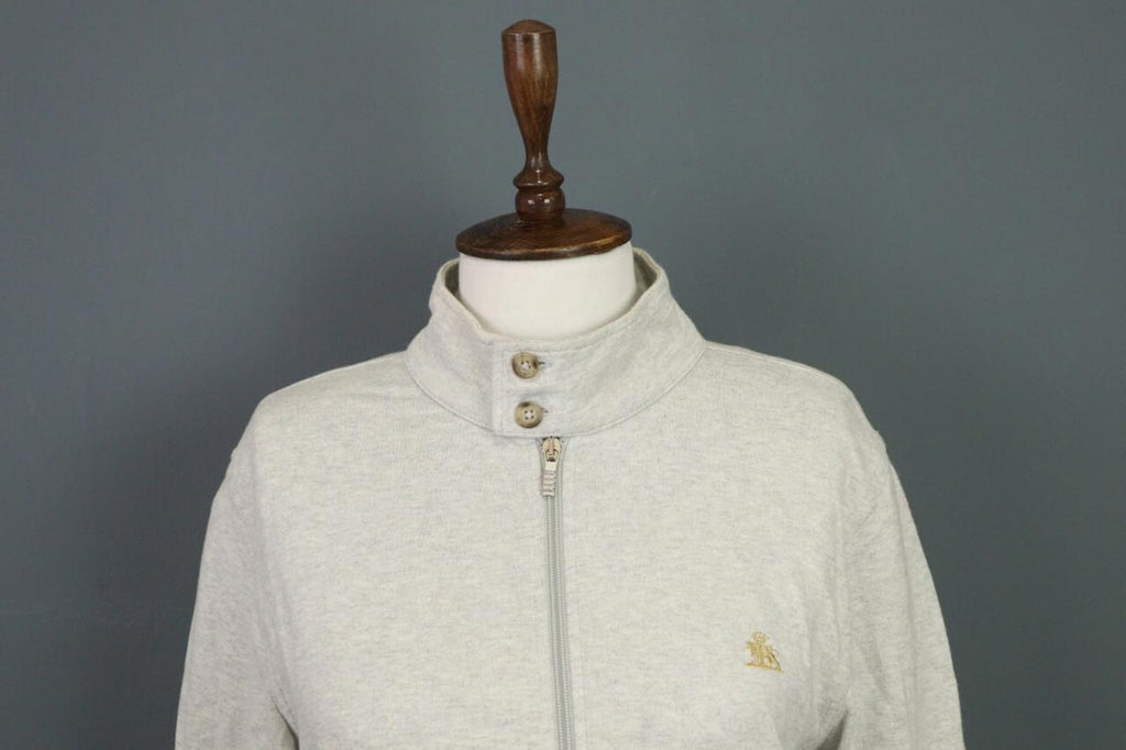 BARACUTA ENGLAND Gray High Neck Full Zip Track Jacket – Size M