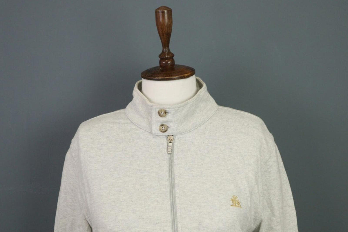BARACUTA ENGLAND Gray High Neck Full Zip Track Jacket – Size M