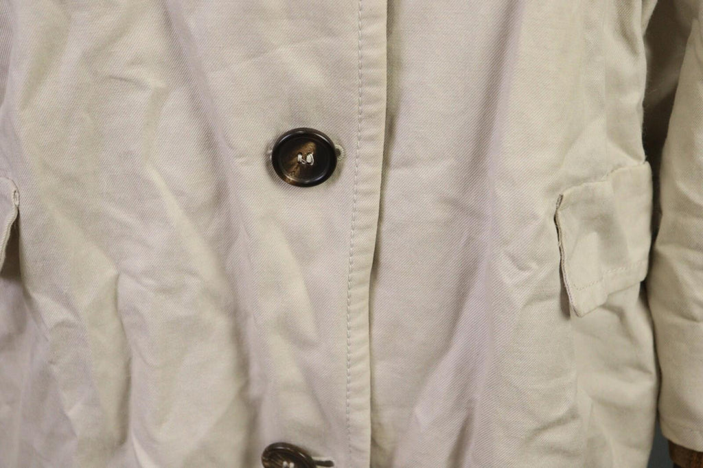 'S MAX MARA White Cotton Ramie Overcoat Coat Jacket – Size 12