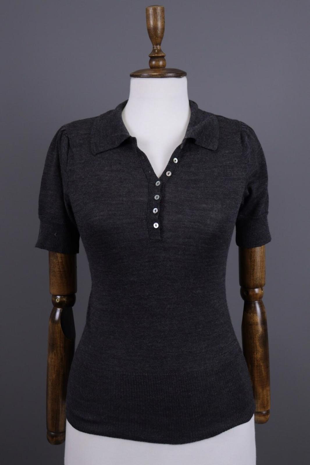 Dolce&Gabbana Gray Henley Short Sleeve Summer Top Shirt – Size M