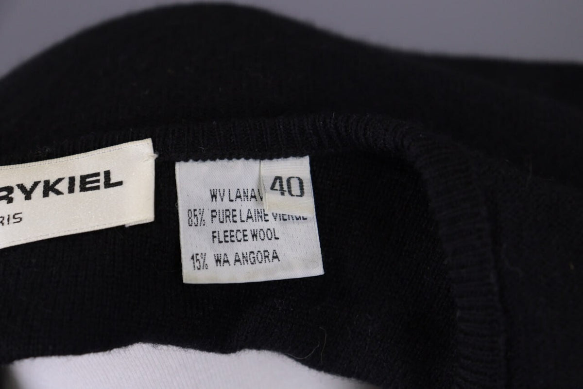 Sonia by Sonia Rykiel Black Wool Angora Knit Sweater 40 / M