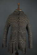 TRANSIT PAR SUCH Gray Brown Chevron Long Sleeve Button-Front Cardigan – Size 1