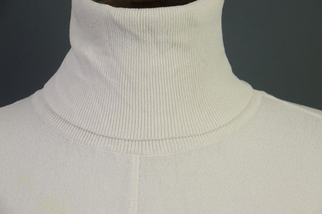 SARAH PACINI White Long Sleeve High Neck Top Blouse Shirt – Size M