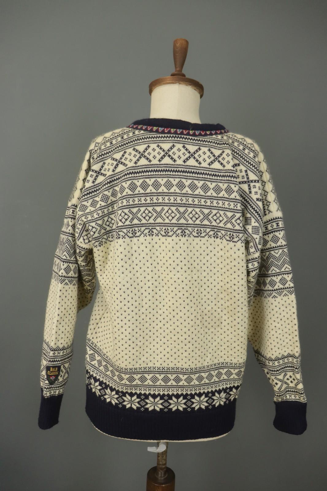 DALE OF NORWAY Multi Fair Isle Wool Knitted Button Front Ski Sweater – Size M