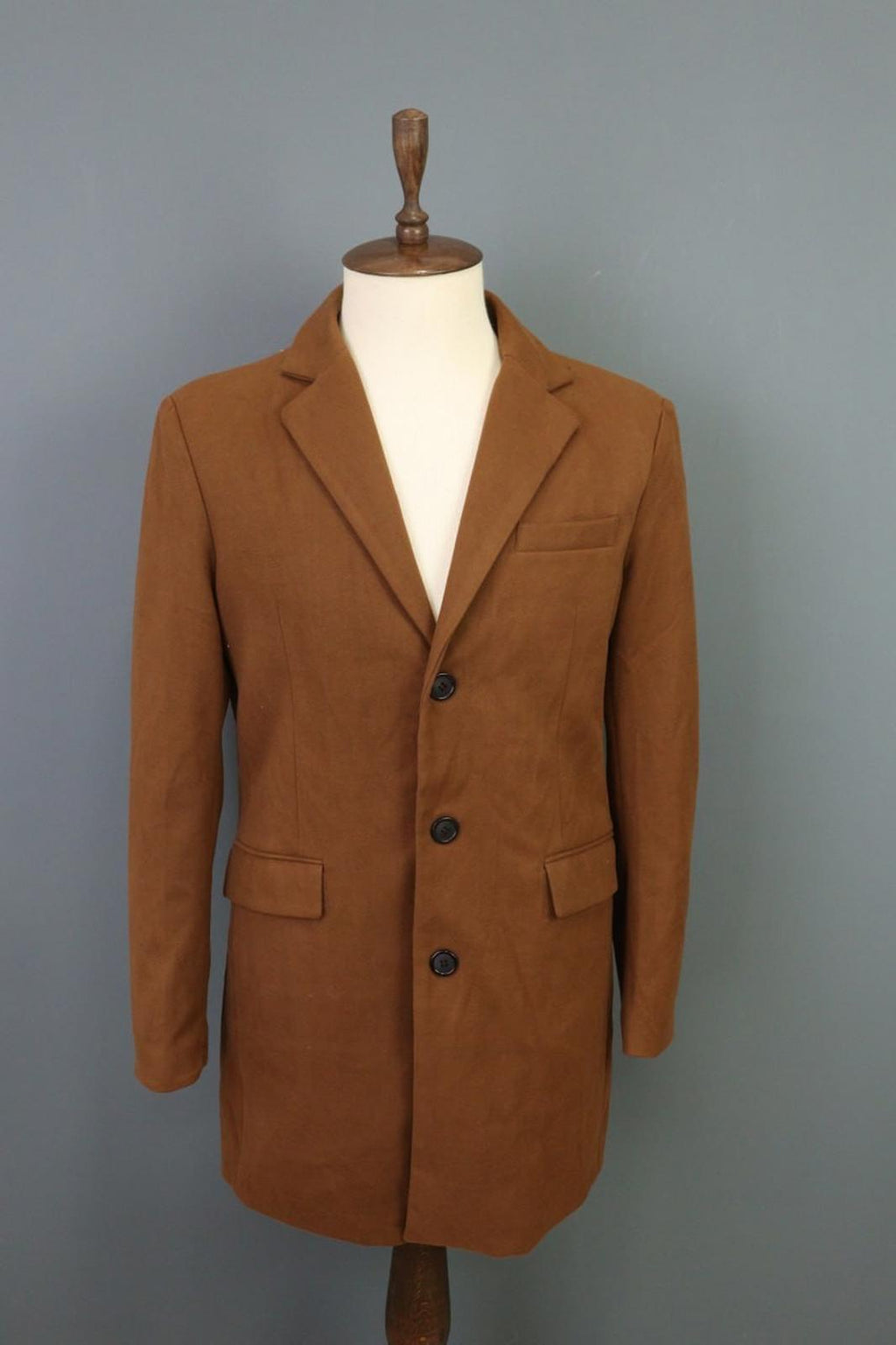 LBM Tan Cotton Tailored Fit Notch Lapel Single Breasted Blazer Jacket – Size 48R