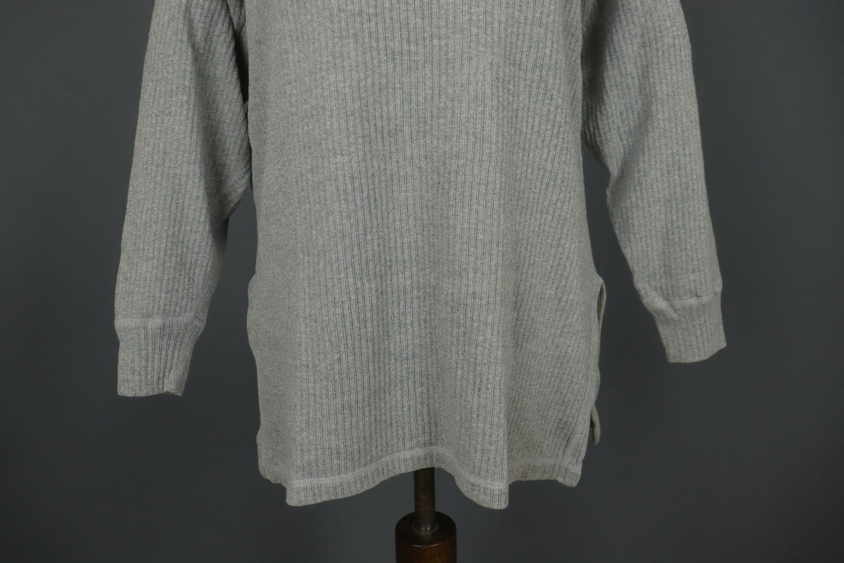 GUDRUN SJODEN Gray Raglan Sleeve Crew Neck Side Slit Pullover Sweater – Size M
