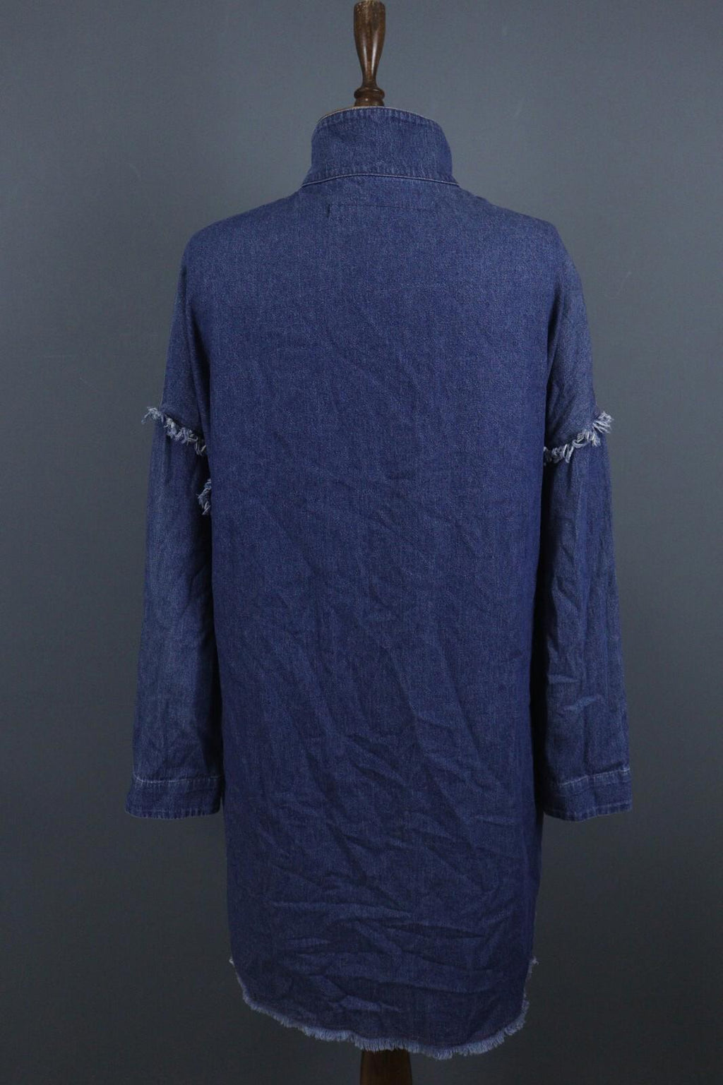 RAQUEL ALLEGRA Blue Lightweight Pockets Button Front Shirt Dress – Size 2