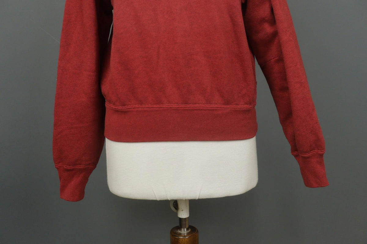 ISABEL MARANT ÉTOILE Burgundy Fleece Lined Crew Neck Pullover Sweatshirt – Size 38