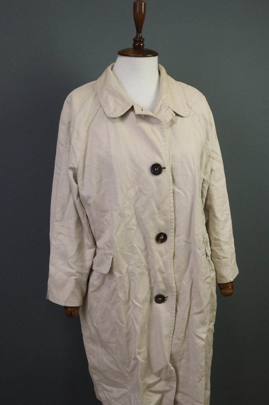 'S MAX MARA White Cotton Ramie Overcoat Coat Jacket – Size 12
