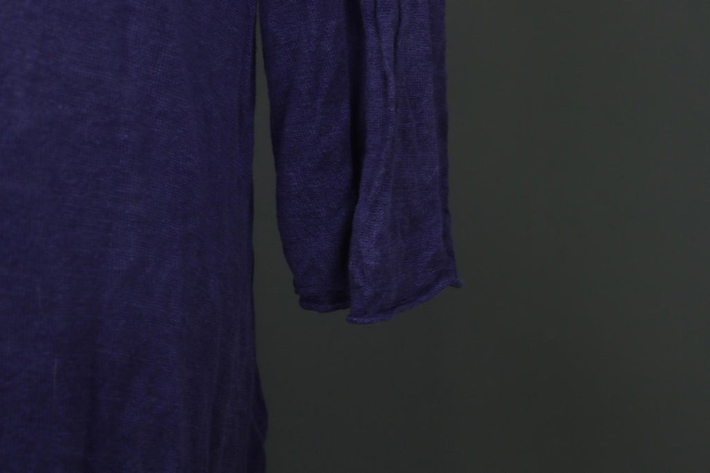 GUDRUN SJODEN Purple 100% Linen Relaxed Fit Round Neck Shift Dress – Size 2XL
