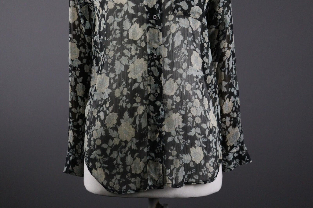 DENIM SUPPLY RALPH LAUREN Floral Sheer Long Sleeve Blouse Shirt – Size S