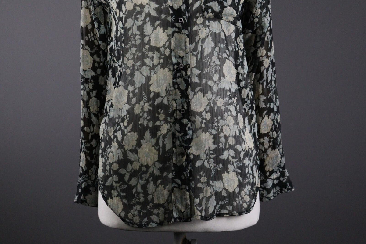 DENIM SUPPLY RALPH LAUREN Floral Sheer Long Sleeve Blouse Shirt – Size S
