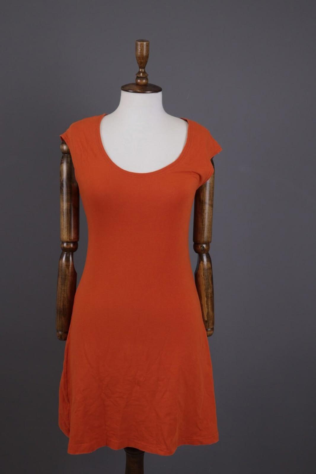 GUDRUN SJODEN Orange Summer A-Lien Tunic Dress – Size S