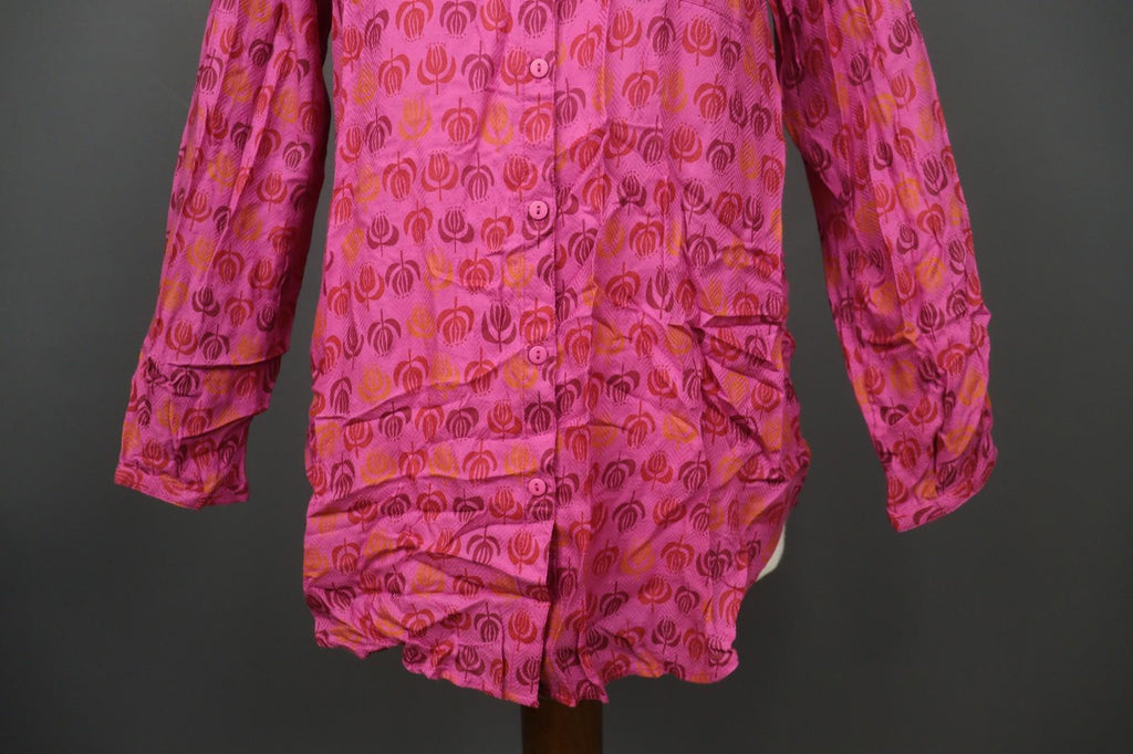 GUDRUN SJÖDEN Multicolor Floral Front Pocket Long Sleeve Button Front Shirt M/L