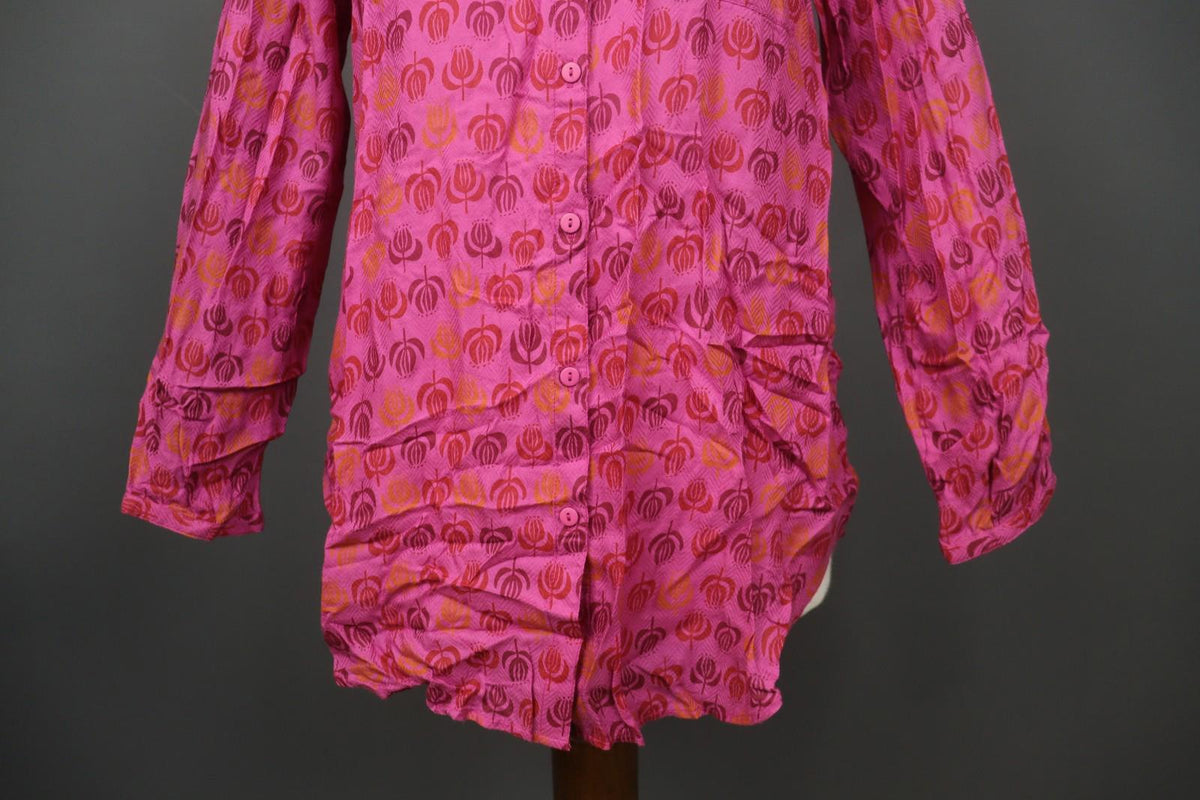 GUDRUN SJÖDEN Multicolor Floral Front Pocket Long Sleeve Button Front Shirt M/L