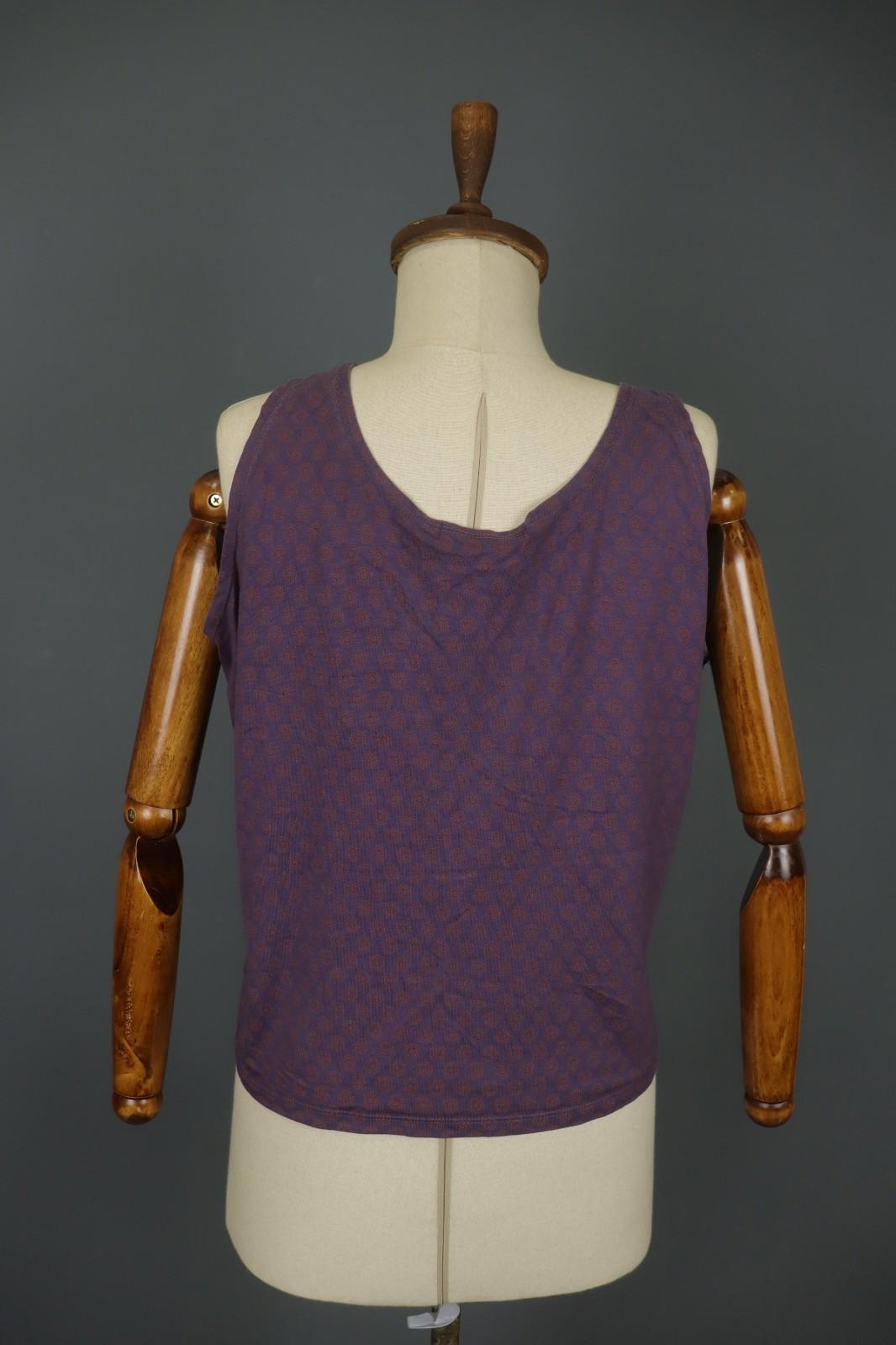 GUDRUN SJODEN Multi Floral 100% Lyocell Sleeveless Button Front Cardigan – Size XL