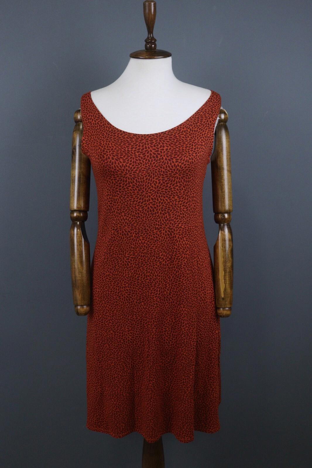 GUDRUN SJODEN Brown Sleeveless Scoop Neck Fit & Flare Dress – Size M