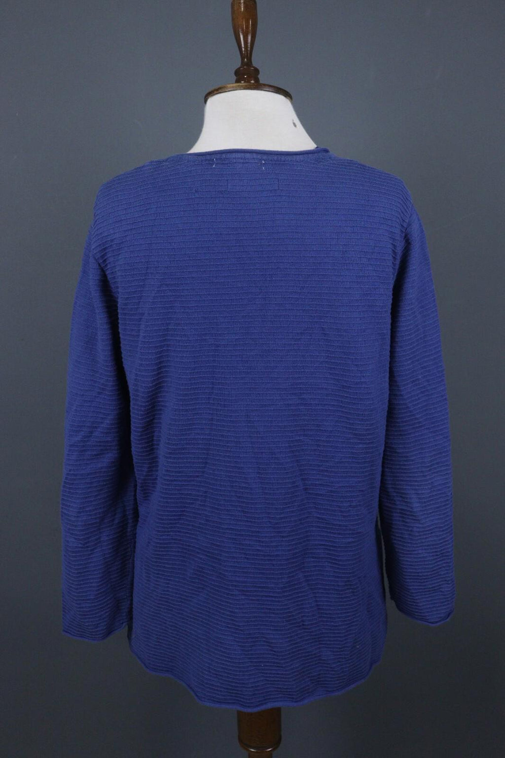 GUDRUN SJODEN Blue Striped Long Sleeve Top Blouse – Size M