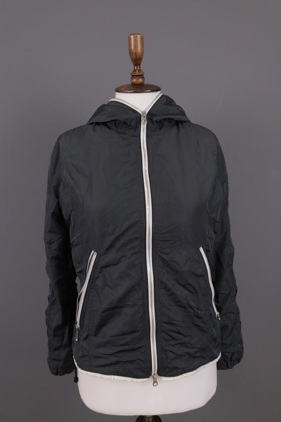 DUVETICA Blue Nylon Lightweight Hooded Full Zip Jacket – Size 46