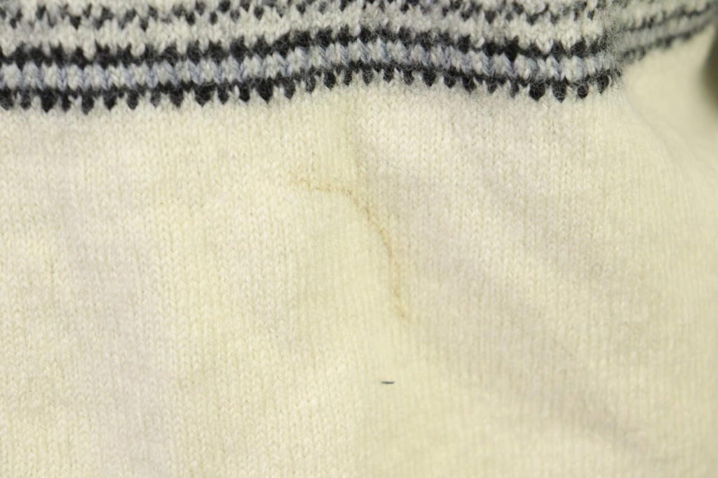 DALE OF NORWAY Beige Snowflakes 1/4 Zip Knit Ski Sweater – Size M