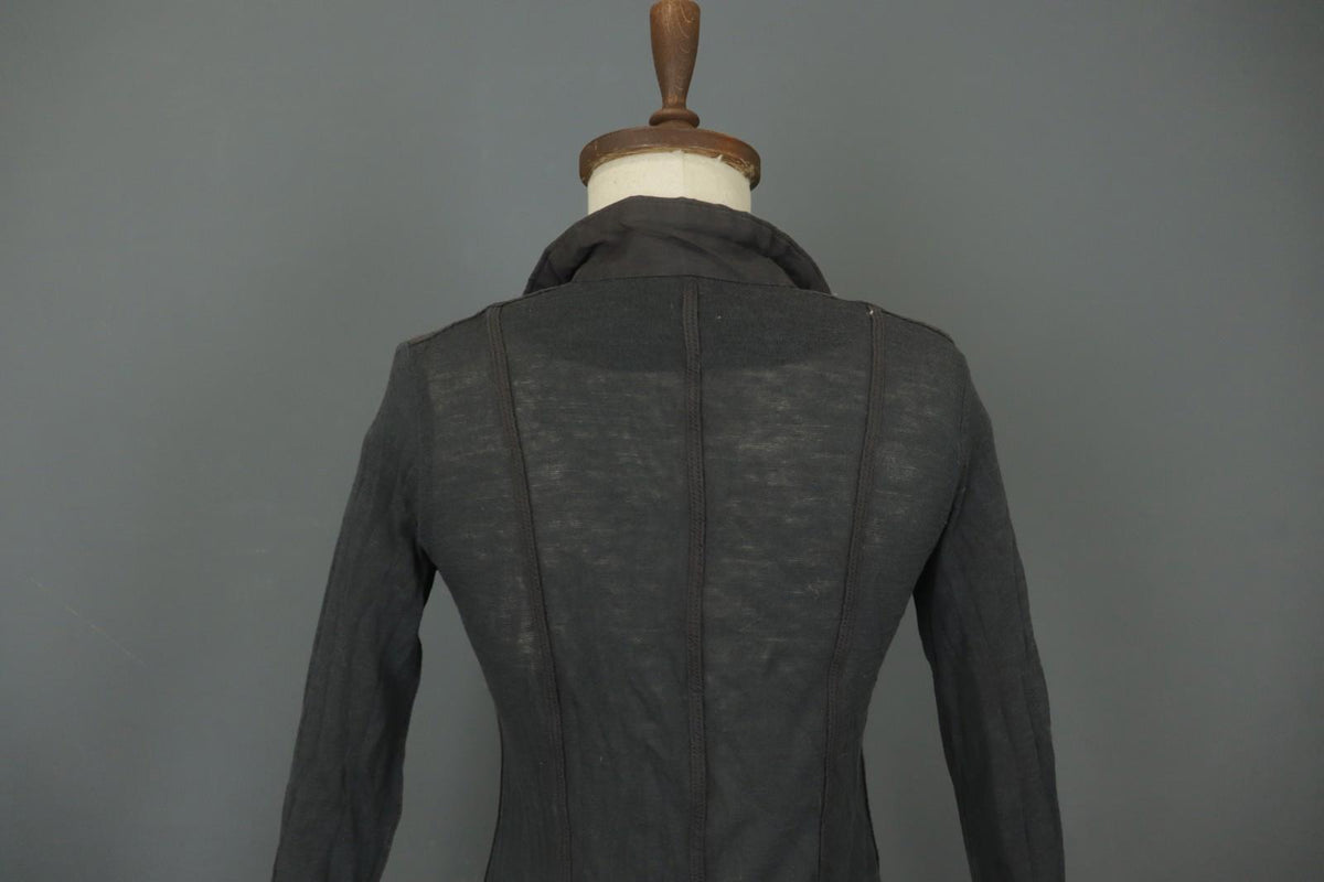 ANNETTE GORTZ Black Wool Collared Long Sleeve Button Front Shirt Top – Size XS