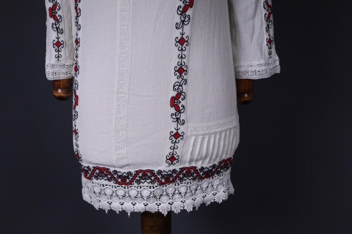 ALICE + OLIVIA White Floral Embroidered Long Sleeve Blouson Midi Dress – Size XS