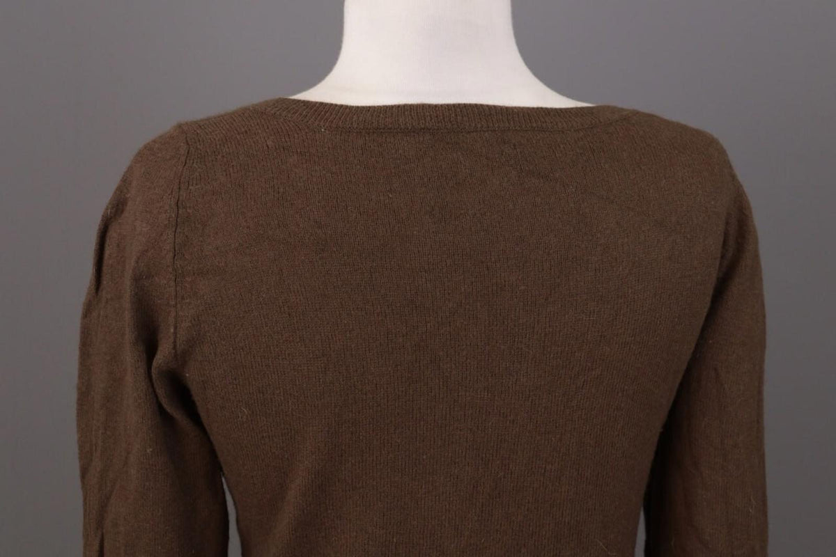 GUCCI Brown Knit Scoop Neck Sweater – Size L