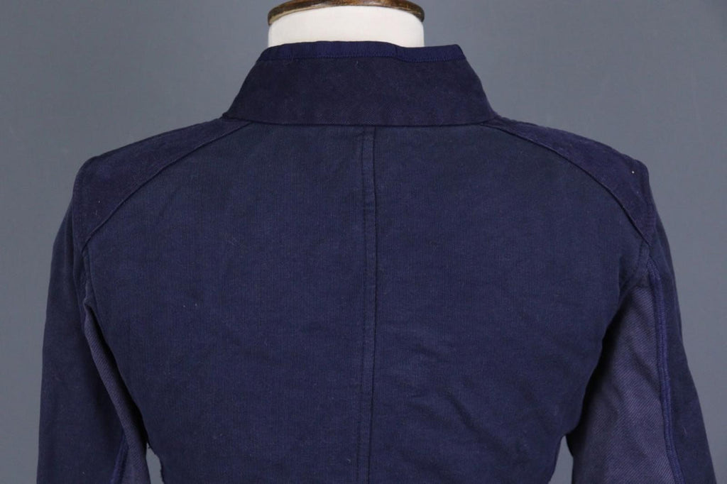 FRAUENSCHUH Blue 100%Cotton Mock Neck Long Sleeve Zipper Pockets Jacket – Size 2