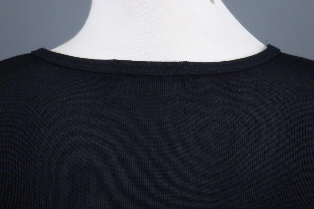 MARITHE+FRANCOIS GIRBAUD Black Viscose Raglan Sleeve Pullover Sweater – Size 38