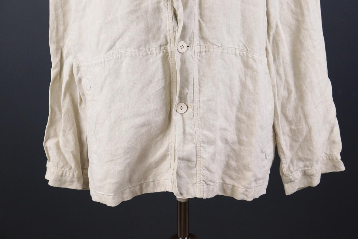 OSKA Ivory Linen Lagenlook Lightweight Blazer Jacket – Size 5
