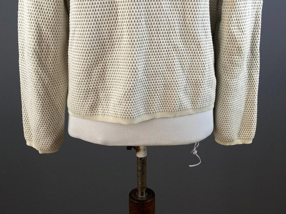 GUDRUN SJODEN Ivory Textured Knit Cardigan Sweater – Size L