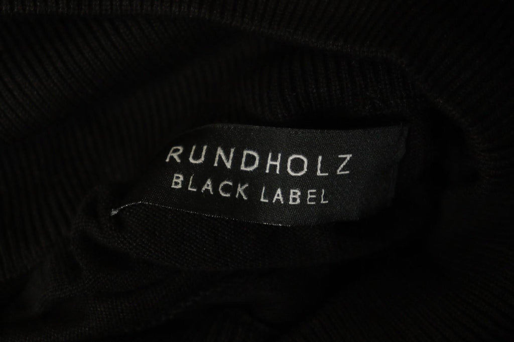 RUNDHOLZ Black 100& Cotton Long Sleeve Mock Neck Pullover Tunic Top – Size L
