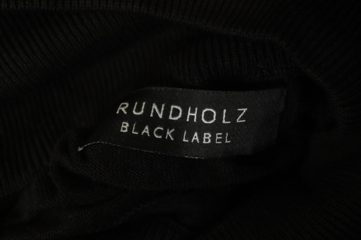 RUNDHOLZ Black 100& Cotton Long Sleeve Mock Neck Pullover Tunic Top – Size L