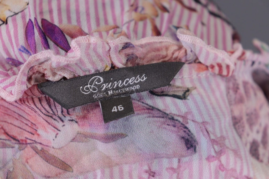 Princess Goes Hollywood Pink Shell Printed 3/4 Sleeve Blouse Shirt Sz 46 / XL