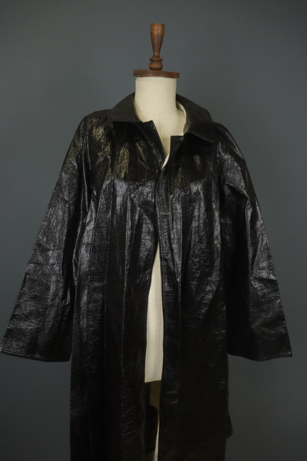 Carolina Herrera Black Regular Fit Long Sleeve Open Front Trench Coat – Size XS – Used