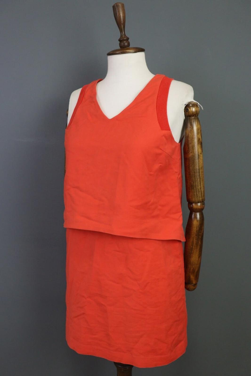 LACOSTE LIVE Dress Red V-Neck A-Line Tennis Short – Size S