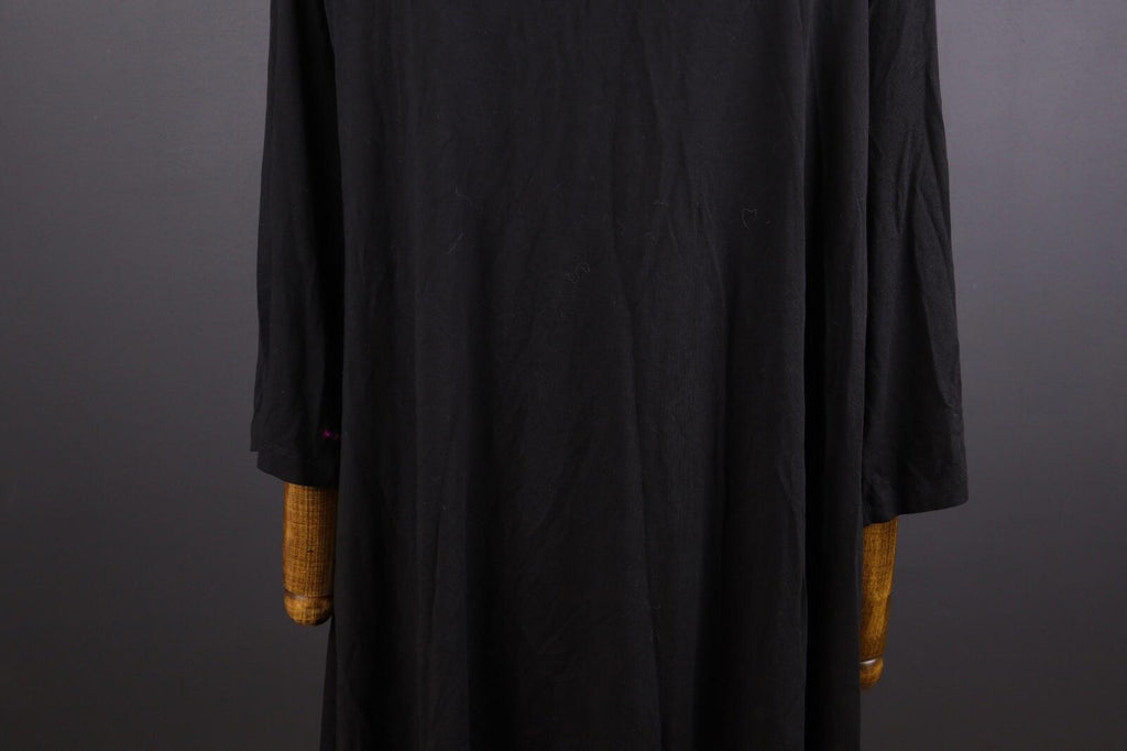 BARBARA SPEER Black Lagenlook Oversize Kaftan Midi Dress Tunic – Size L