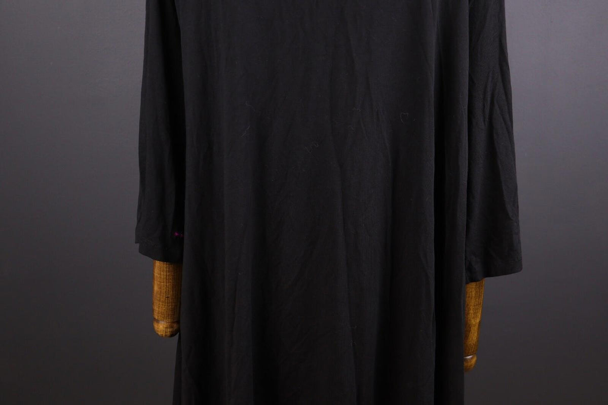 BARBARA SPEER Black Lagenlook Oversize Kaftan Midi Dress Tunic – Size L
