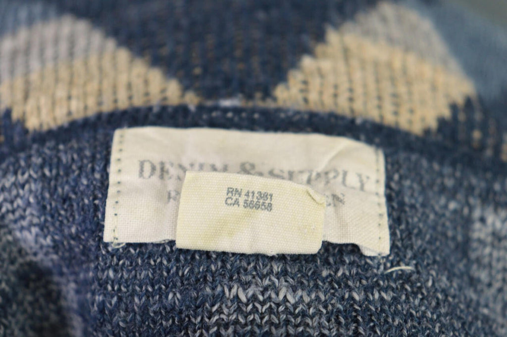 DENIM&SUPPLY RALPH LAUREN Blue Aztec Print Knit Sweater – Size XS