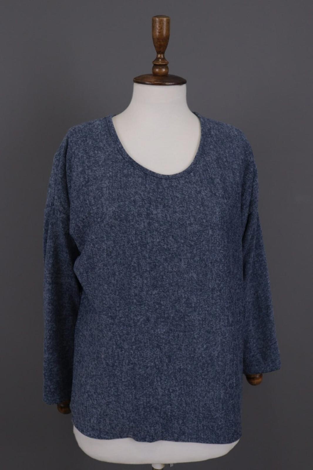THE ELDER STATESMAN Blue Cashmere Knit Oversized Sweater M