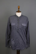 Desigual Blue White Striped 100%Cotton Regular Fit Long Sleeve Shirt Top – Size M – Used