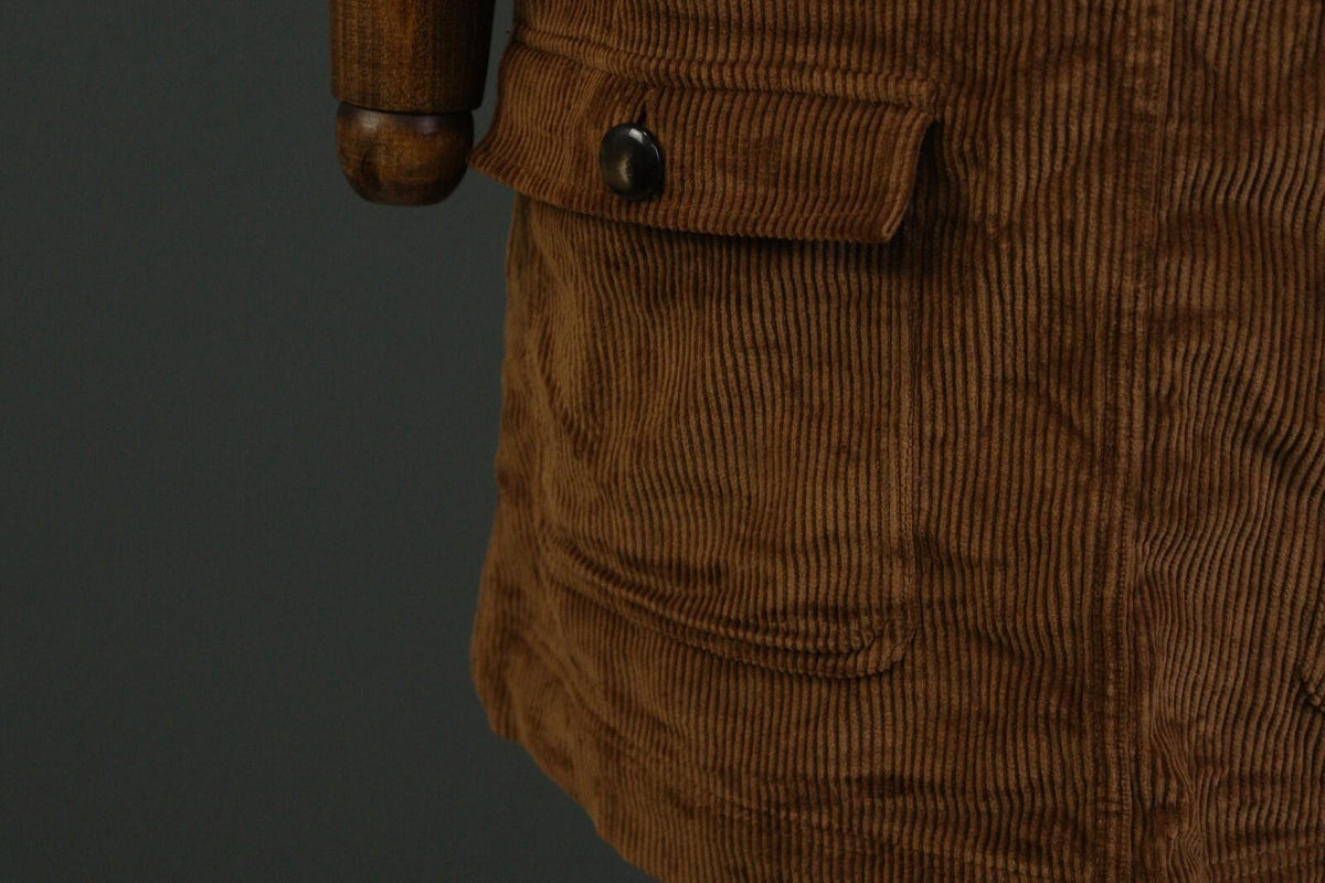 SEZANE Brown Sleeveless Pockets Corduroy Dungaree Dress – Size 38