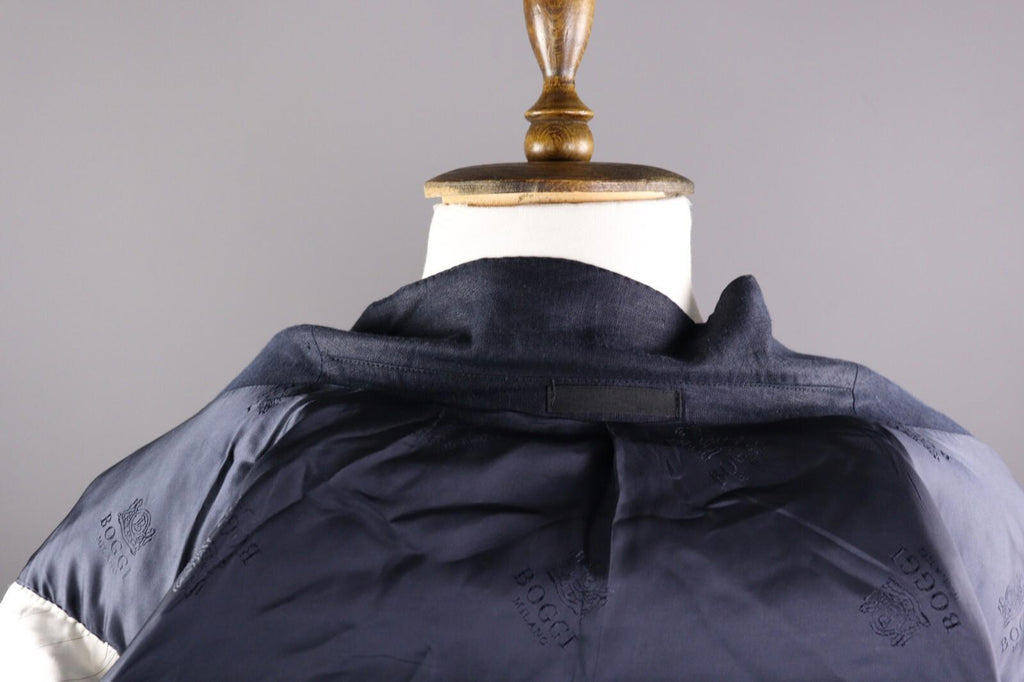 BOGGI MILANO Blue Linen Lighweight 3 Button Blazer Jacket – Size 52