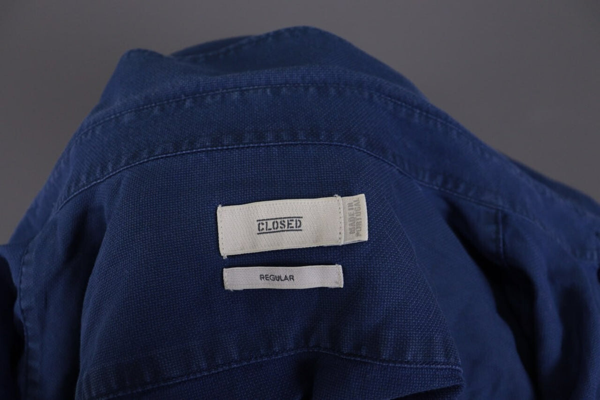 Closed Regular Blue Long Sleeve Button Down Shirt – Size L