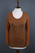 GUDRUN SJODEN Brown Long Sleeve Lightweight Top Blouse – Size S