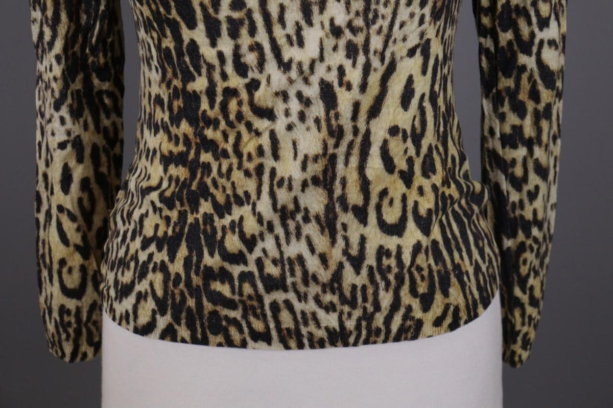 BLUMARINE Multicolor Animals Printed Knit Turtle Neck Sweater – Size I 42 / D 36