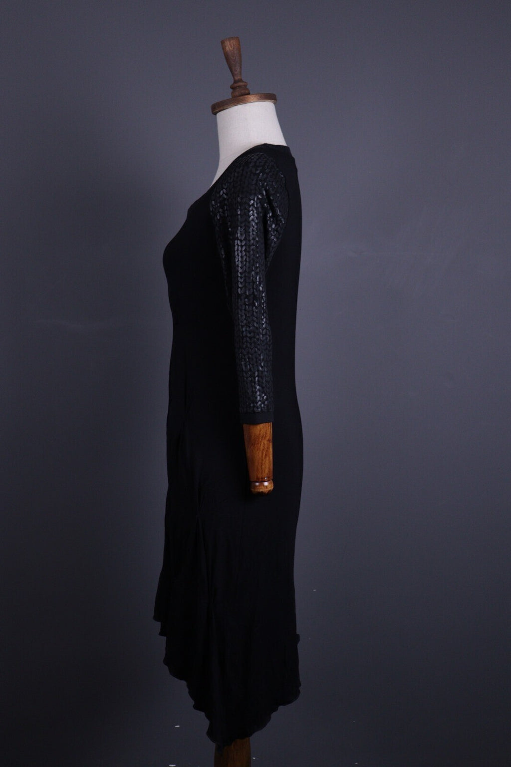 Sportalm Kidzbuhel Black Sequin Long Sleeve Sweater Midi Dress 36 / S