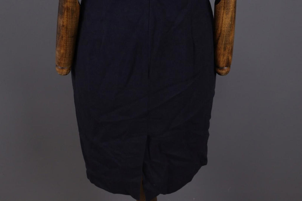 BURBERRY LONDON Blue Wool Angora Lined Sleeveless A-Line Midi Dress – Size 14