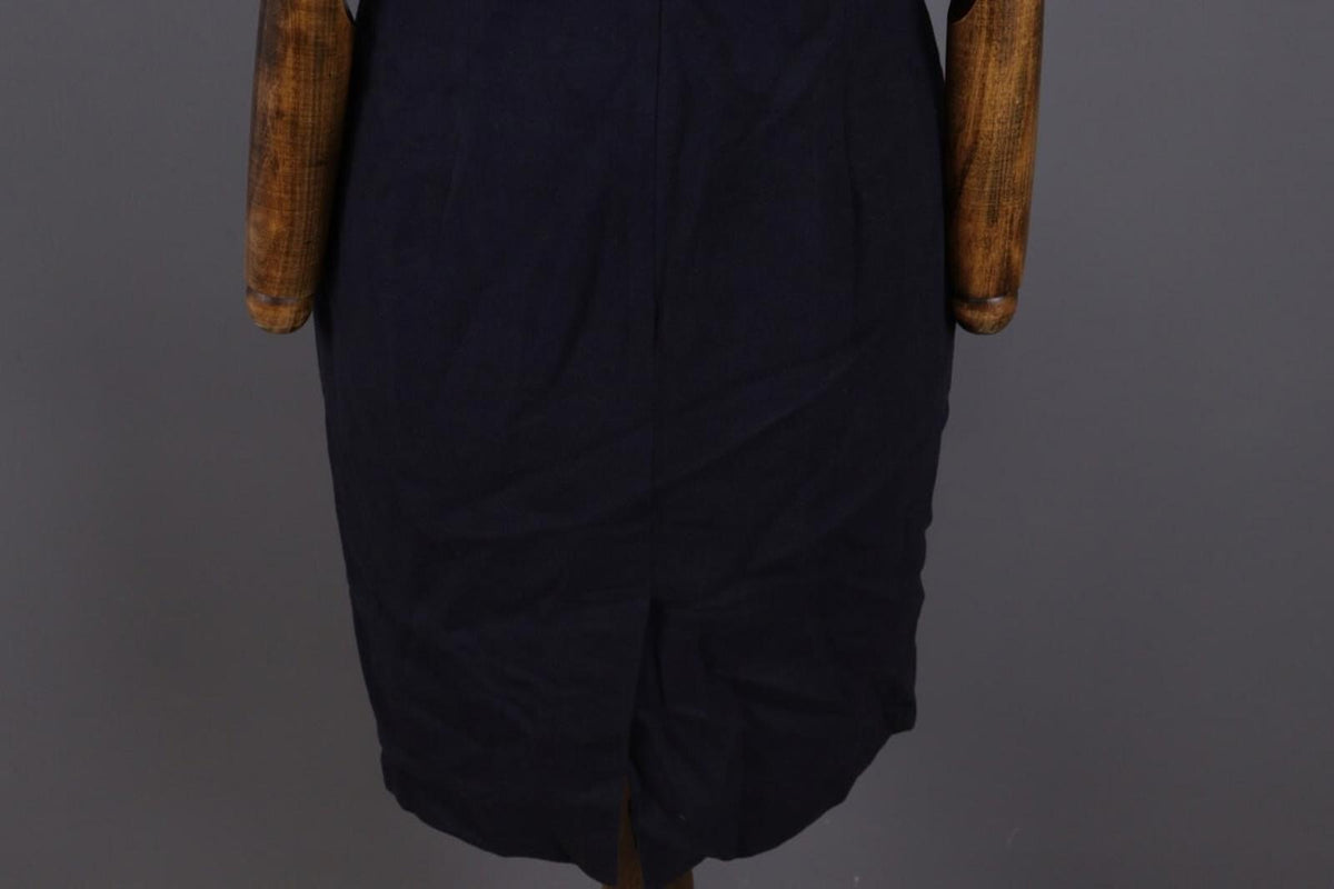 BURBERRY LONDON Blue Wool Angora Lined Sleeveless A-Line Midi Dress – Size 14
