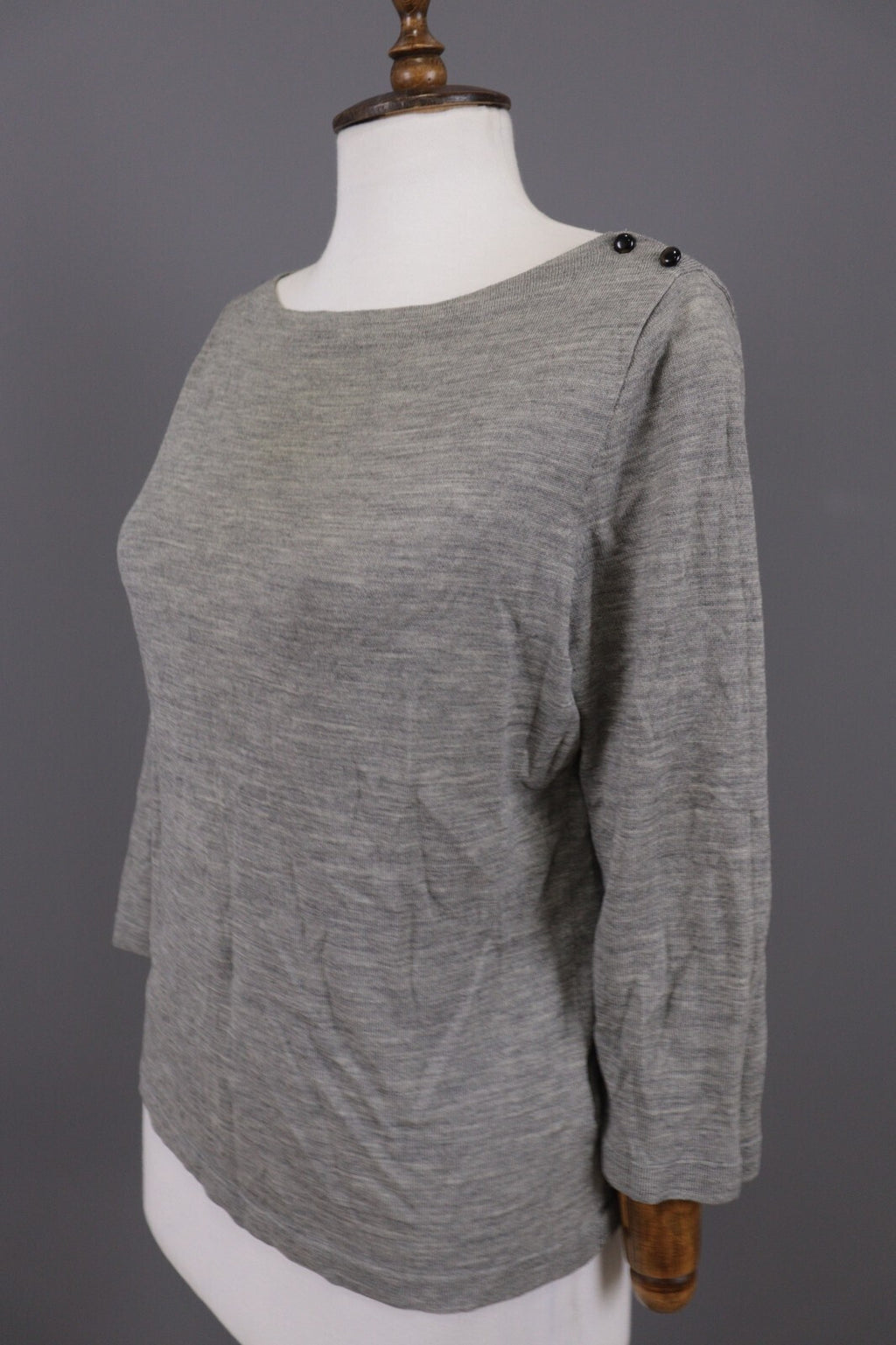 J. Crew Gray Merino Wool Sweater Long Sleeve Top – Size L